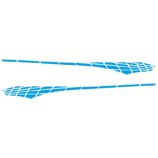 2 PCS/Set D-501 Plaid Pattern Car Modified Decorative Sticker(Blue)