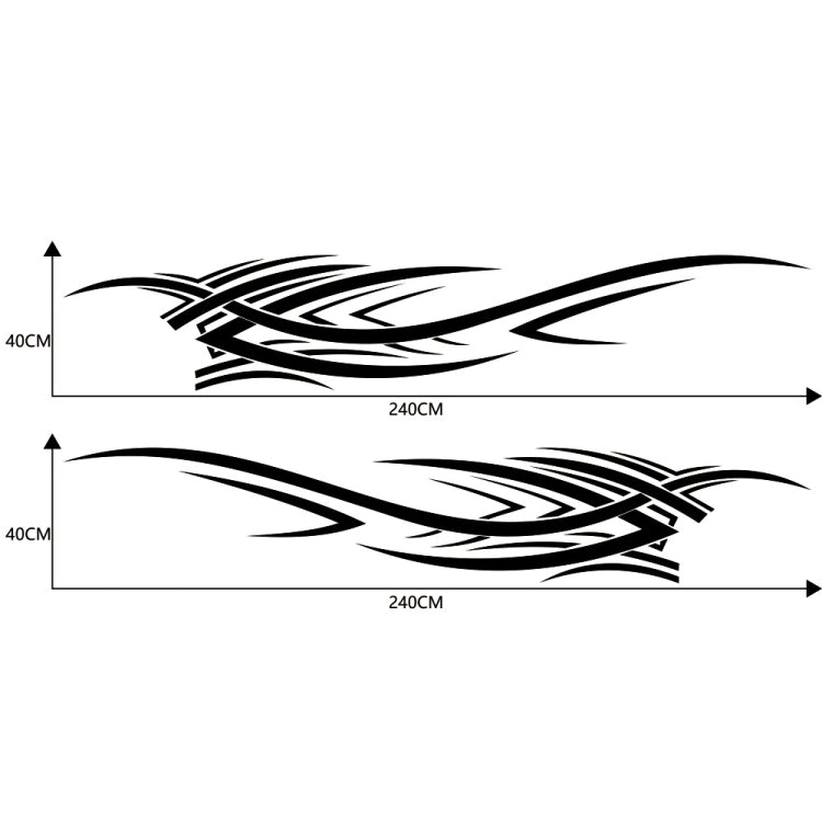 2 PCS/Set D-503 Totem Pattern Car Modified Decorative Sticker(Black) by buy2fix