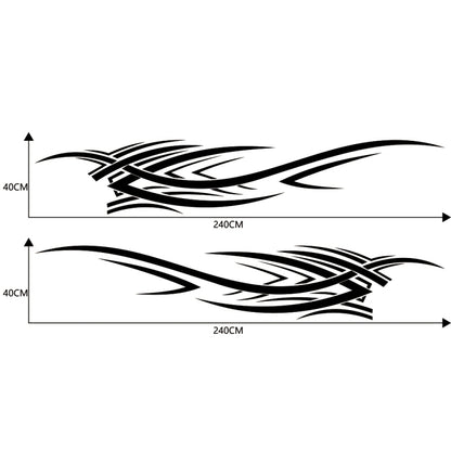 2 PCS/Set D-503 Totem Pattern Car Modified Decorative Sticker(Black) by buy2fix