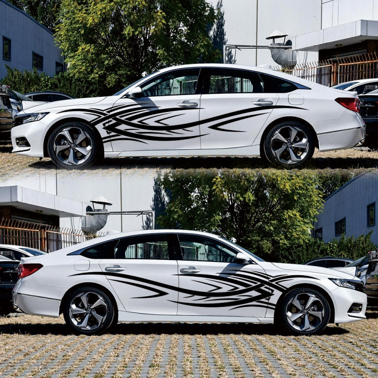 2 PCS/Set D-503 Totem Pattern Car Modified Decorative Sticker(Black) by buy2fix