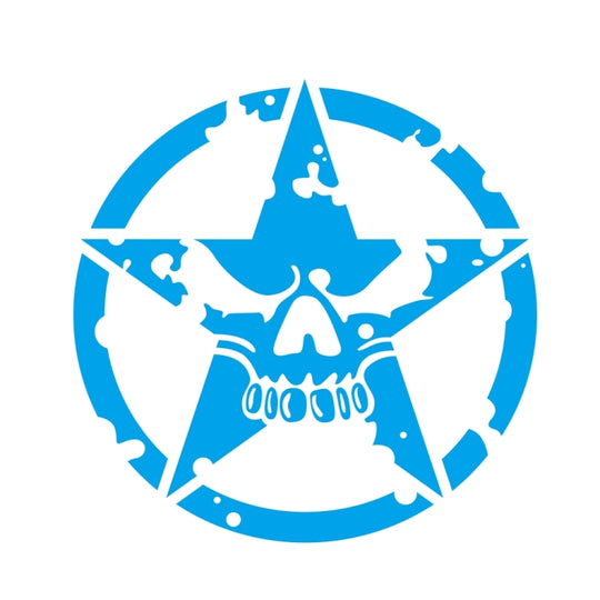 D-520 Star Pattern Car Modified Hood Decorative Sticker(Blue)