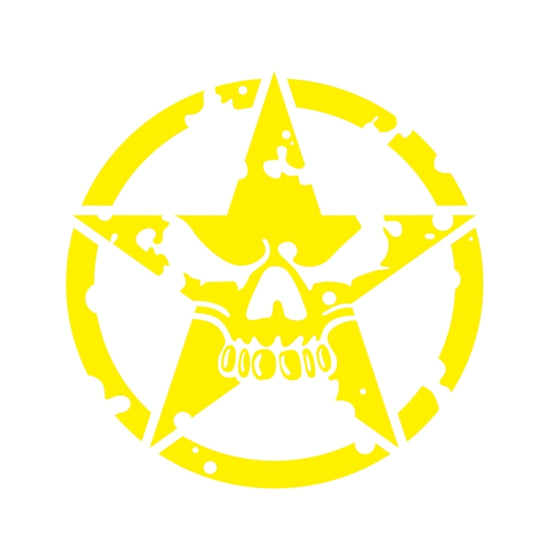 D-520 Star Pattern Car Modified Hood Decorative Sticker(Yellow)