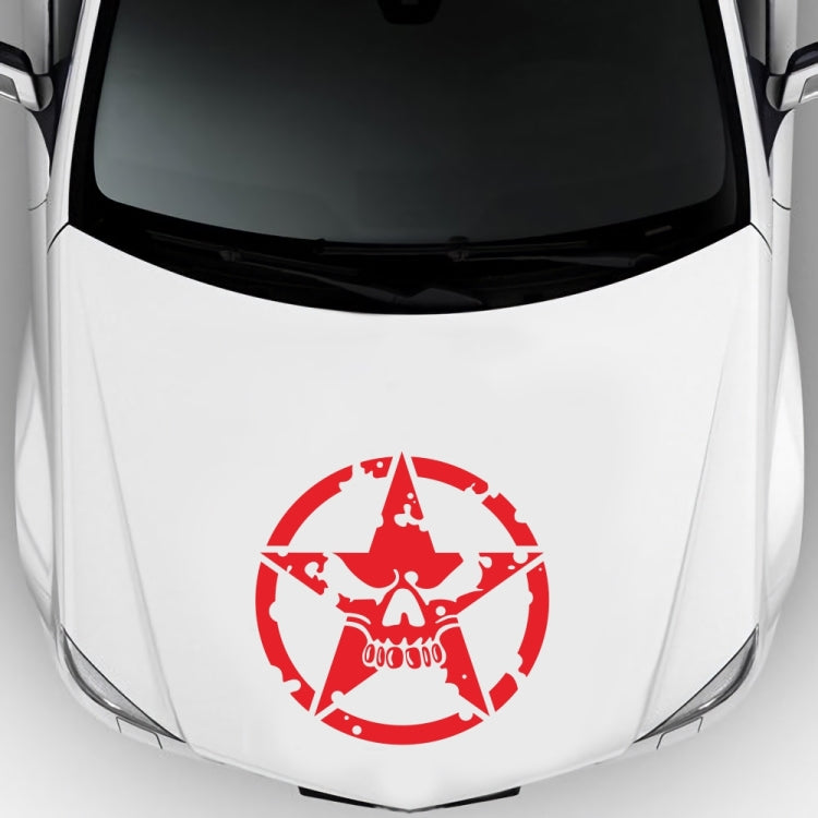 D-520 Star Pattern Car Modified Hood Decorative Sticker(Red) - In Car by buy2fix | Online Shopping UK | buy2fix