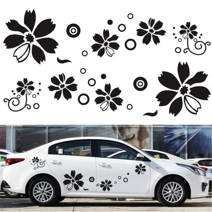 2 PCS/Set D-510 Flowers Pattern Car Modified Decorative Sticker(Red) - In Car by buy2fix | Online Shopping UK | buy2fix