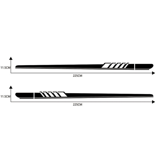 2 PCS/Set D-608 Stripe Pattern Car Modified Decorative Sticker(Black) by buy2fix