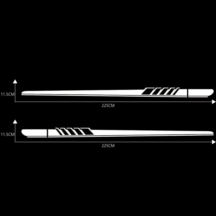 2 PCS/Set D-608 Stripe Pattern Car Modified Decorative Sticker(White) by buy2fix