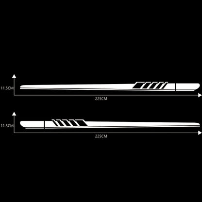 2 PCS/Set D-608 Stripe Pattern Car Modified Decorative Sticker(White) by buy2fix