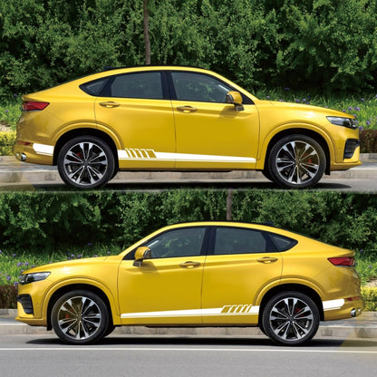 2 PCS/Set D-608 Stripe Pattern Car Modified Decorative Sticker(White) by buy2fix