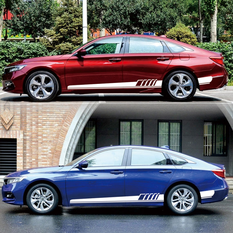 2 PCS/Set D-608 Stripe Pattern Car Modified Decorative Sticker(White) by buy2fix