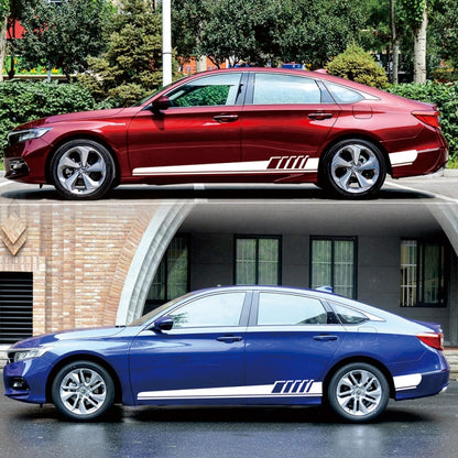 2 PCS/Set D-608 Stripe Pattern Car Modified Decorative Sticker(White) by buy2fix