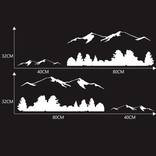 2 PCS/Set D-684 Mountain Totem Pattern Car Modified Decorative Sticker(White) by buy2fix