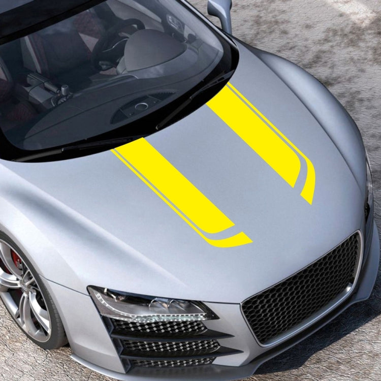 D-711 Stripe Pattern Car Modified Hood Decorative Sticker(Yellow) by buy2fix