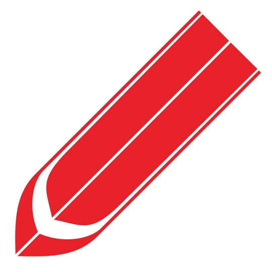D-711 Stripe Pattern Car Modified Hood Decorative Sticker(Red)