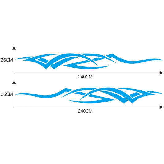 2 PCS/Set D-731 Totem Pattern Car Modified Decorative Sticker(Blue) by buy2fix