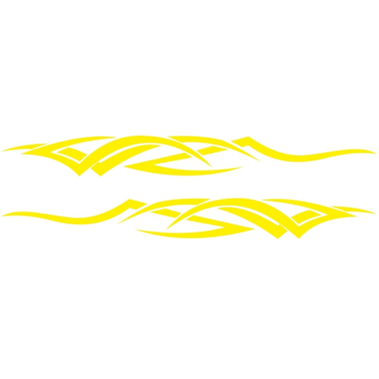 2 PCS/Set D-731 Totem Pattern Car Modified Decorative Sticker(Yellow)