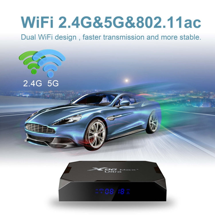 X96 Max+ Ultra 4GB+32GB Amlogic S905X4 8K Smart TV BOX Android 11.0 Media Player, Plug Type:AU Plug - Consumer Electronics by buy2fix | Online Shopping UK | buy2fix