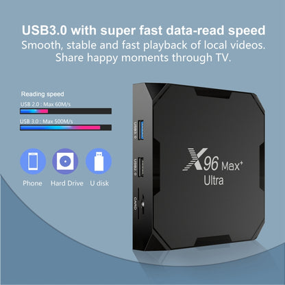 X96 Max+ Ultra 4GB+64GB Amlogic S905X4 8K Smart TV BOX Android 11.0 Media Player, Plug Type:EU Plug - Consumer Electronics by buy2fix | Online Shopping UK | buy2fix