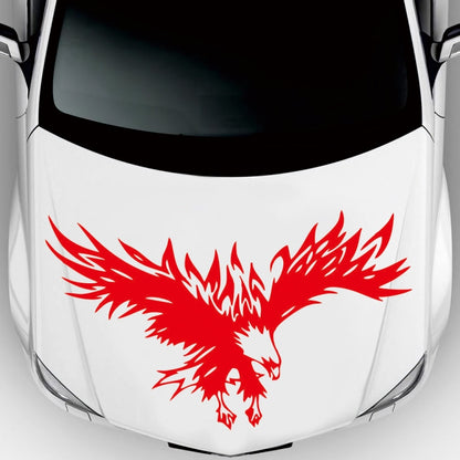 D-733 Eagle Pattern Car Modified Hood Decorative Sticker(Red) by buy2fix