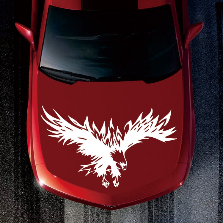 D-733 Eagle Pattern Car Modified Hood Decorative Sticker(White) - In Car by buy2fix | Online Shopping UK | buy2fix