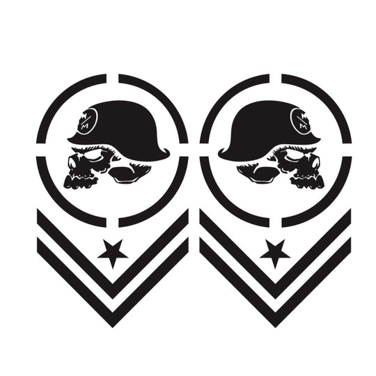 2 PCS/Set D-739 Skull Pattern Car Modified Decorative Sticker(Black)