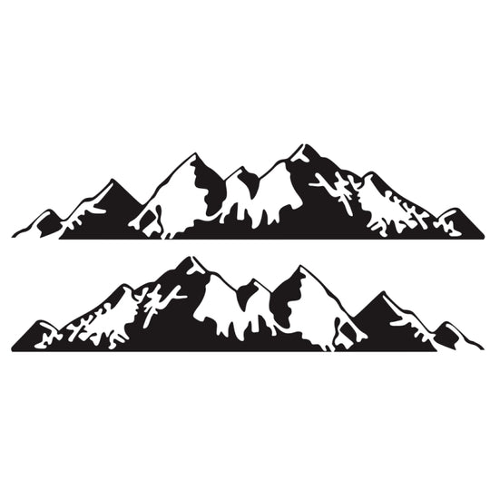 2 PCS/Set D-750 Mountain Pattern Car Modified Decorative Sticker(Black)