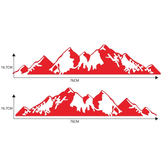 2 PCS/Set D-750 Mountain Pattern Car Modified Decorative Sticker(Red) by buy2fix