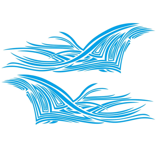2 PCS/Set D-752 Lines Pattern Car Modified Decorative Sticker(Blue) by buy2fix