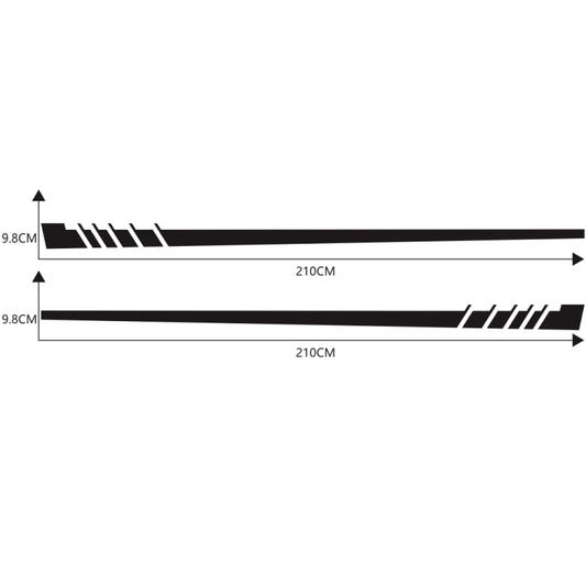 2 PCS/Set D-854 Stripe Pattern Car Modified Decorative Sticker(Black) by buy2fix