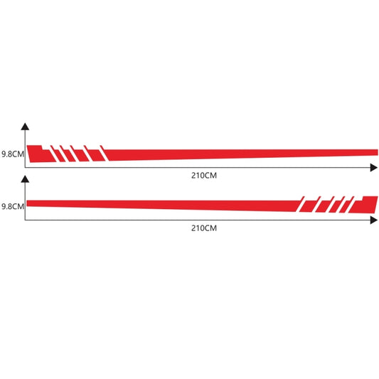 2 PCS/Set D-854 Stripe Pattern Car Modified Decorative Sticker(Red) by buy2fix