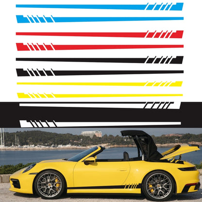 2 PCS/Set D-854 Stripe Pattern Car Modified Decorative Sticker(Yellow) - In Car by buy2fix | Online Shopping UK | buy2fix