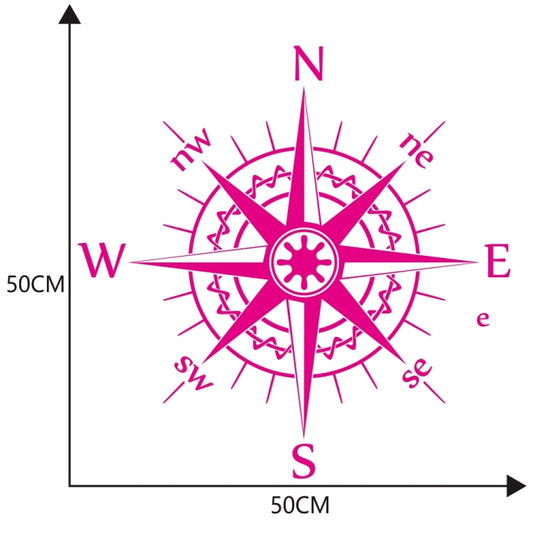 D-863 Compass Pattern Car Modified Decorative Sticker(Purple) by buy2fix