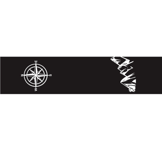 D-864 Compass Pattern Car Modified Decorative Sticker(Black) by buy2fix