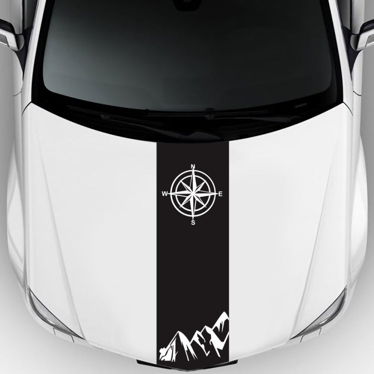 D-864 Compass Pattern Car Modified Decorative Sticker(Black) - In Car by buy2fix | Online Shopping UK | buy2fix
