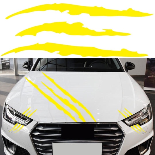 D-865 Claw Scratches Pattern Car Modified Decorative Sticker(Yellow)