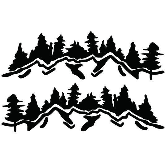 2 PCS/Set D-924 Mountain Woods Pattern Car Modified Decorative Sticker(Black) by buy2fix