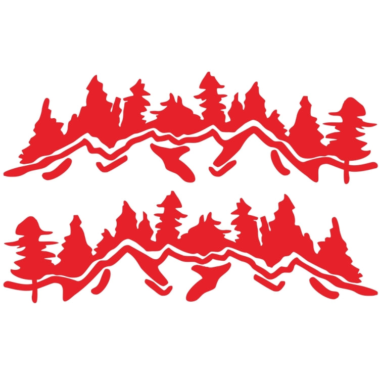 2 PCS/Set D-924 Mountain Woods Pattern Car Modified Decorative Sticker(Red) by buy2fix