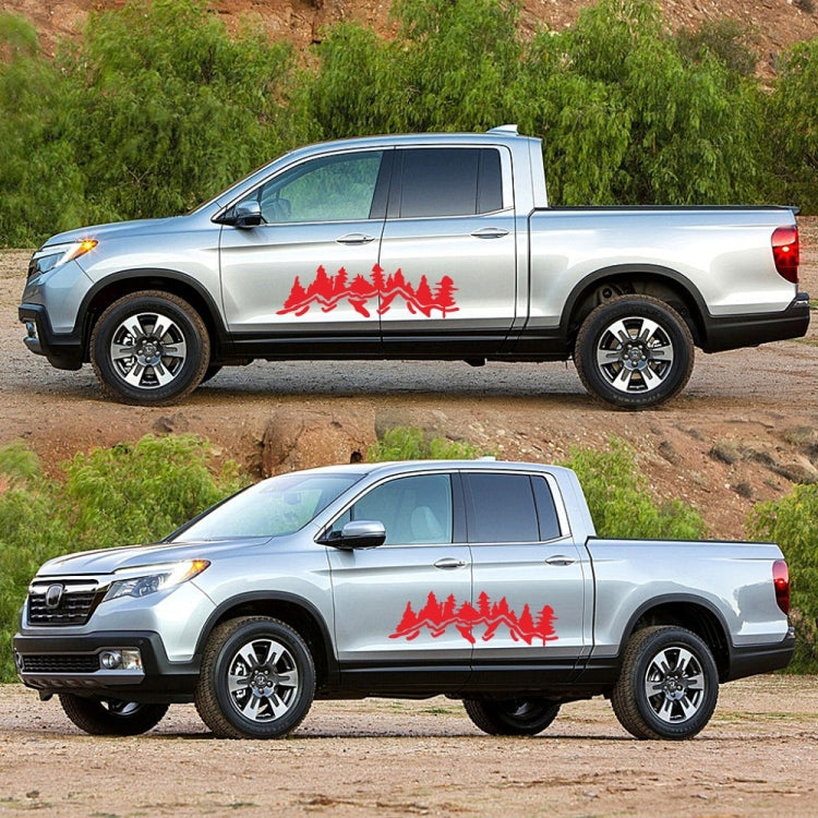 2 PCS/Set D-924 Mountain Woods Pattern Car Modified Decorative Sticker(Red) by buy2fix