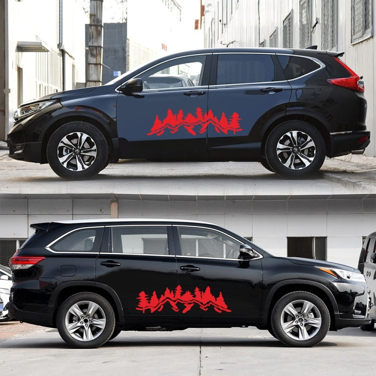 2 PCS/Set D-924 Mountain Woods Pattern Car Modified Decorative Sticker(Red) by buy2fix