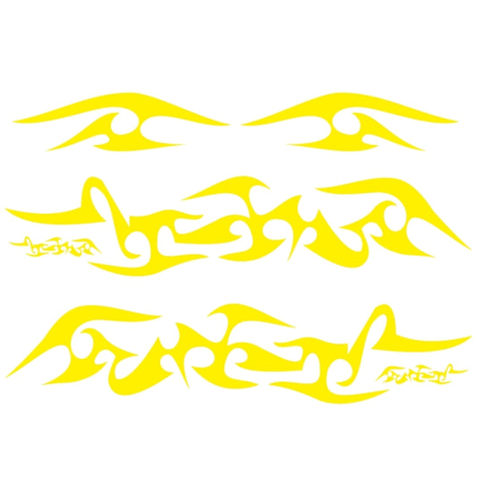 2 PCS/Set D-925 Flame Pattern Car Modified Decorative Sticker(Yellow) by buy2fix
