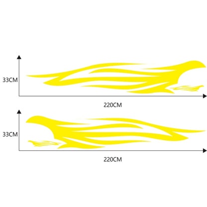 2 PCS/Set D-926 Fire Totem Pattern Car Modified Decorative Sticker(Yellow) - In Car by buy2fix | Online Shopping UK | buy2fix