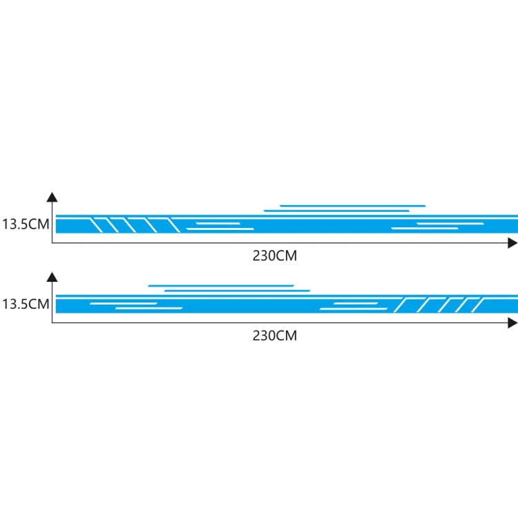 2 PCS/Set D-932 Stripe Pattern Car Modified Decorative Sticker(Blue) by buy2fix