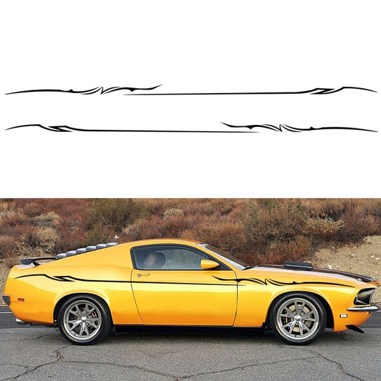 2 PCS/Set D-933 Lightning Pattern Car Modified Decorative Sticker(Black)