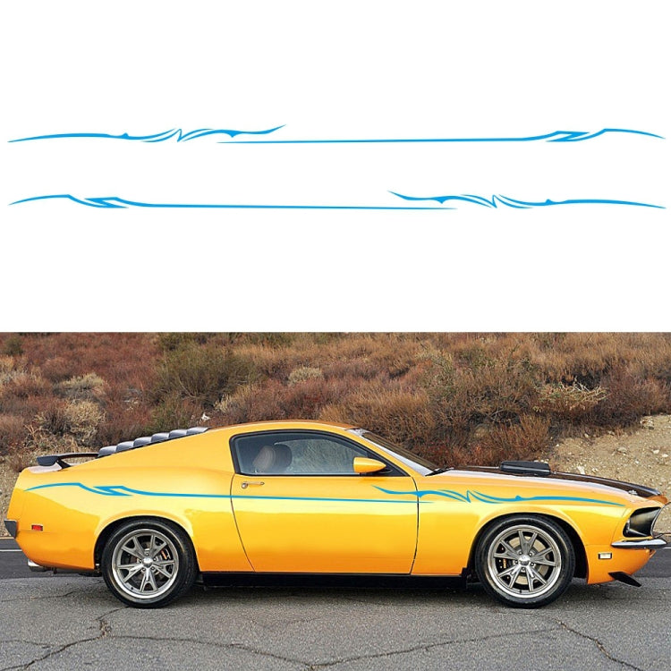 2 PCS/Set D-933 Lightning Pattern Car Modified Decorative Sticker(Blue) - In Car by buy2fix | Online Shopping UK | buy2fix