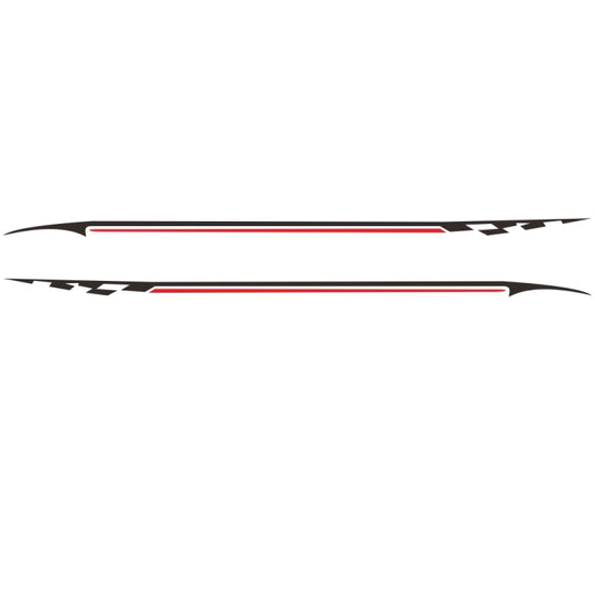 2 PCS/Set D-934 Waistline Pattern Car Modified Decorative Sticker(Black Red)
