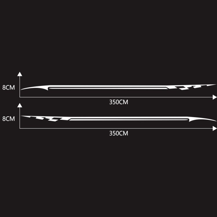 2 PCS/Set D-934 Waistline Pattern Car Modified Decorative Sticker(White) by buy2fix