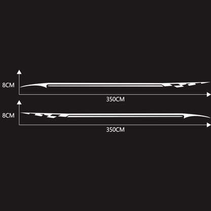 2 PCS/Set D-934 Waistline Pattern Car Modified Decorative Sticker(White) by buy2fix