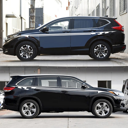 2 PCS/Set D-934 Waistline Pattern Car Modified Decorative Sticker(White) by buy2fix