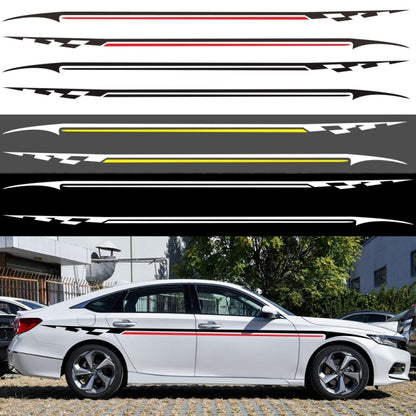 2 PCS/Set D-934 Waistline Pattern Car Modified Decorative Sticker(White) by buy2fix