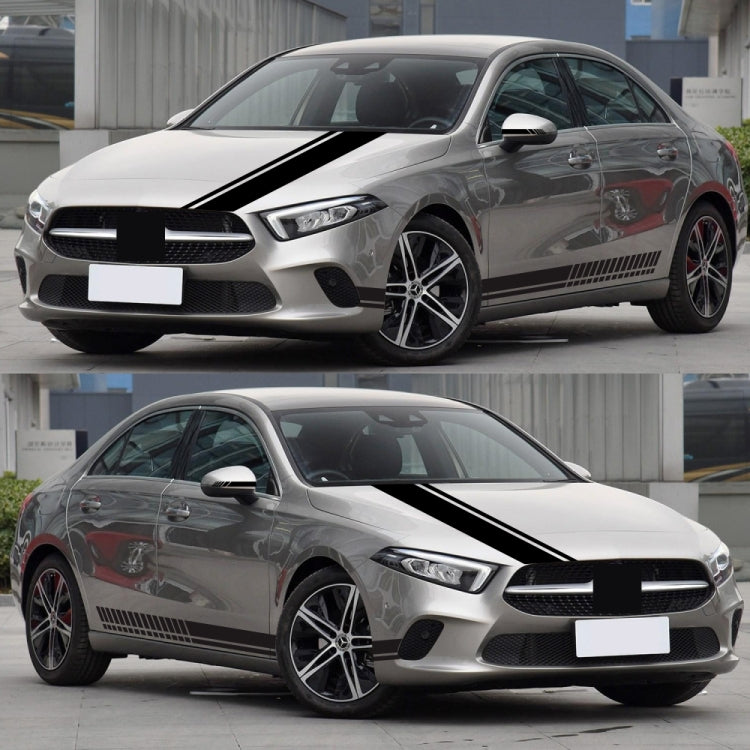 D-936 Stripe Pattern Car Modified Decorative Sticker(Black) by buy2fix