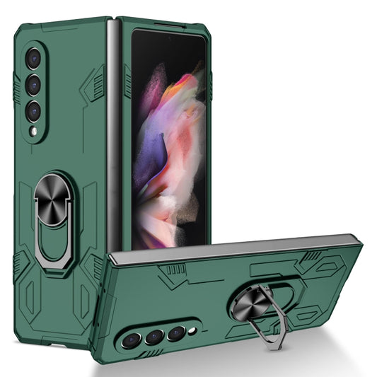 For Samsung Galaxy Z Fold4 Matte UV Shockproof Phone Case(Dark Green) by buy2fix